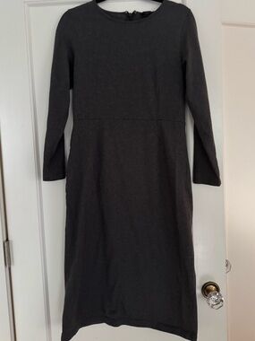 J. Crew Gray 100% Cotton Knit Sheath Dress - Style H8329 Size 10